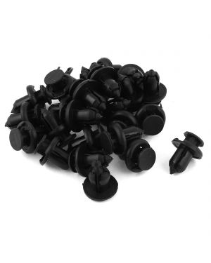 A ABSOPRO 25 Pcs Black Plastic Push in Car Bumper Fender Door Rivets Retainer Clip 10mm Hole