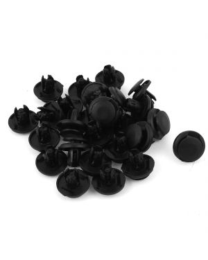 A ABSOPRO Black Plastic Rivets Fastener Fender Car Bumper Push Clips 8mm x 11mm 25 Pcs