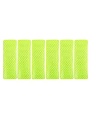 A ABSOPRO 6pcs Yellow Rear Bumper Reflector Car Reflective Sticker Warning Tape 12 x 4cm