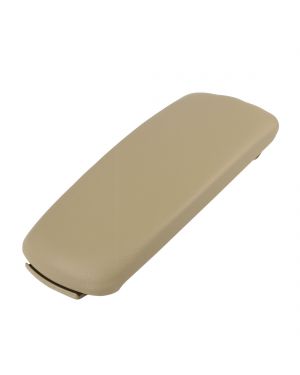 A ABSOPRO Beige Car Center Console Armrest Cover PU Leather Protector for Audi A4 B6 B7