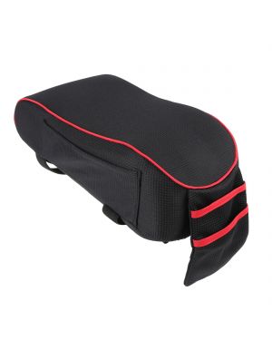 A ABSOPRO Universal Center Console Lid Car Armrest Box Mat Pad Cover Cushion Black Red