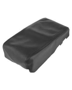 A ABSOPRO Center Console Lid Armrest Cover for Dodge Charger Pad Replacement Microfiber Leather Black