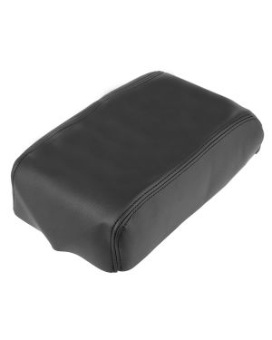 A ABSOPRO Center Console Lid Armrest Cover for Nissan Maxima Pad Replacement Microfiber Leather Black