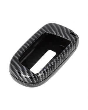 A ABSOPRO TPU Car Remote Flip Key Fob Cover Shell Protector for Jeep Carbon Fiber Pattern
