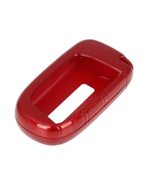 A ABSOPRO TPU Car Remote Flip Key Fob Cover Shell for Jeep for Dodge Gloss Metallic Red
