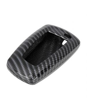 A ABSOPRO TPU Car Remote Flip Key Fob Cover Shell for BMW 135i Carbon Fiber Pattern