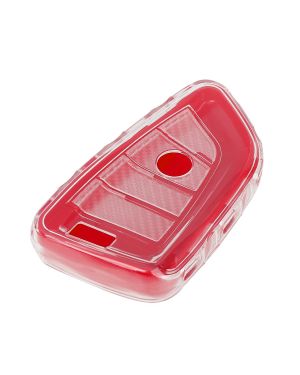 A ABSOPRO Keyless Remote Key Case Key Fob Shell Cover Case for BMW X1 Red