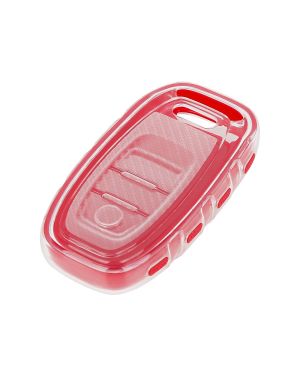 A ABSOPRO Keyless Remote Key Case Key Fob Shell Cover Case for Audi A4L A6L A7 Red