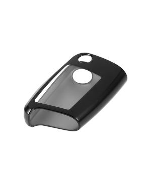A ABSOPRO Black TPU Remote Key Cover Case Keyless Fob Shell Full Cover Clear for Volkswagen Golf
