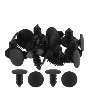 A ABSOPRO 9mm Plastic Push Pin Fastener Rivets Fit for Chrysler for Dodge Door Fender Bumper - Pack of 20 Black