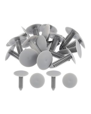 A ABSOPRO 8mm Plastic Buckle Ceiling Lining Trim Panel Clips Fit for VW for Chevy Door - Pack of 20 Gray