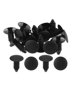 A ABSOPRO 7.6mm Plastic Push Pin Fastener Rivets for Chrysler for Dodge Door Fender Bumper - Pack of 20 Black