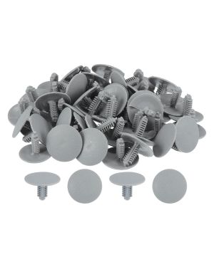 A ABSOPRO 6.5mm Interior Roof Headliner Retainer Door Panel Clip Fastener for Ford for Suzuki SX4 - Pack of 50 Gray
