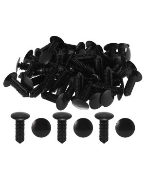 A ABSOPRO 8.6mm Plastic Push Pin Door Fastener Rivets Fit for Chrysler Sebring Aspen - Pack of 50 Black