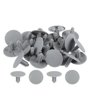 A ABSOPRO 6.5mm Interior Roof Headliner Retainer Door Panel Clip Fastener for VW for Toyota - Pack of 30 Gray