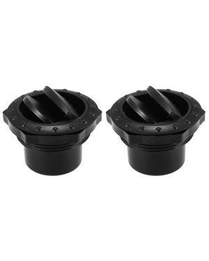 A ABSOPRO Air Conditioning Vent Outlet Rotatable 60mm Round for RV Bus Boat Yacht Black (Set of 2)
