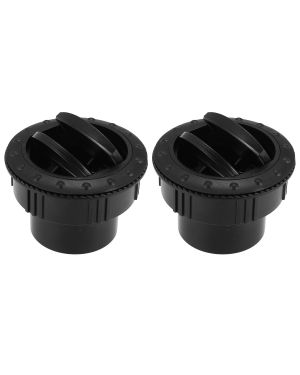 A ABSOPRO Air Conditioning Vent Outlet Removable Rotatable 60mm Round for RV Bus Boat Yacht Black (Set of 2)