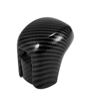 A ABSOPRO Gear Shifting Knob Cover Automatic Transmission Lever Trim for Honda Civic ABS Carbon Fiber Pattern Black
