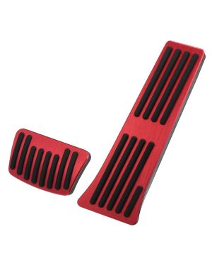 A ABSOPRO Gas Brake Pedal Cover Anti Slip Foot Pedals for Kia New K5 Aluminum Alloy Red (Set of 2)