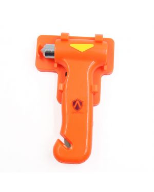 Plastic Grip Auto Bus Safety Seat Belt Cutter Glass Break Hammer Orange Red