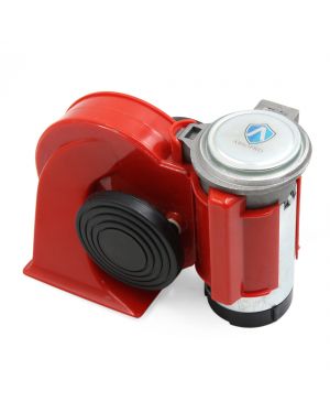 Black Red Plastic Shell Compact Air Horn Loud 12V for Car Truck
