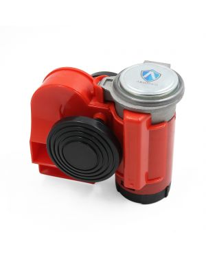 Auto Car Red Plastic Shell Air Compressor Opearted Horn Trumpet DC 12-24V