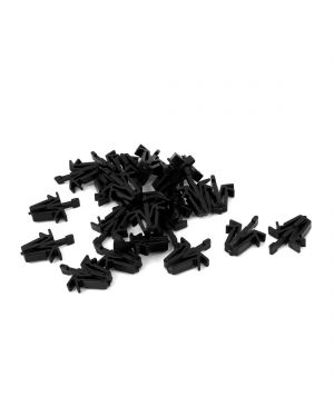 A ABSOPRO 24 Pcs Black Plastic Rivets Retainer Clip 6mm x 10mm x 16mm for Car Bumper Fender