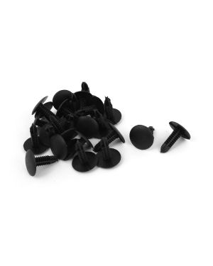 A ABSOPRO 24 Pcs Black Plastic Rivets Retainer Clip 4mm x 5mm x 15mm for Car Bumper Fender