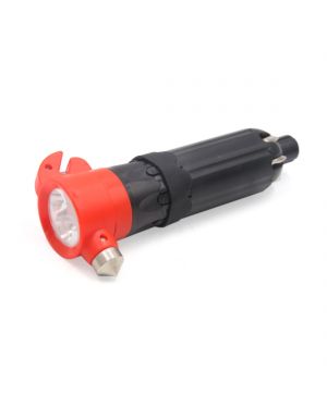 A ABSOPRO Emergency Safety Hammer 4 White LED Seat Belt Cutter Screwdriver Tool for Car