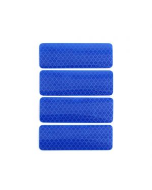 A ABSOPRO 4pcs Blue Car Reflective Stickers Safety Warning Tape Reflector Decal 8 x 3cm