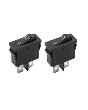 A ABSOPRO 2pcs Universal Black Car Vehicle Push Button Switch AC 6A 250V 10A 125V