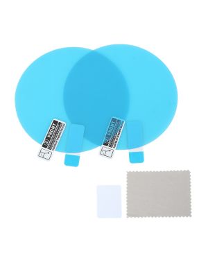 A ABSOPRO 2pcs 80 x 80mm Round Car Rearview Mirror Anti Rain Film Waterproof Sticker