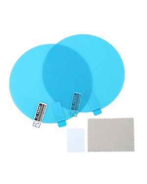 A ABSOPRO 2pcs 100 x 100mm Round Car Rearview Mirror Anti Rain Film Waterproof Sticker