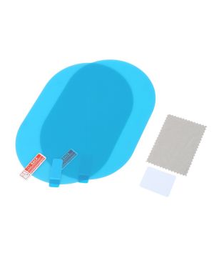 A ABSOPRO 2pcs 150 x 98mm Oval Car Rearview Mirror Anti Rain Film Waterproof Clear Sticker