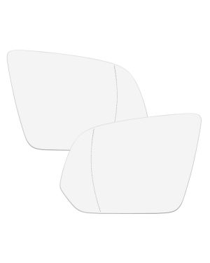 A ABSOPRO Pair Car Left Right Side Rearview Mirror Glass Heated with Backing Plate A4478111600 A4478111700 for Mercedes-Benz Vito