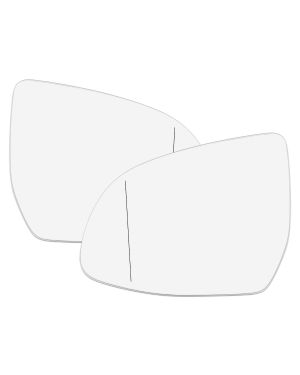 A ABSOPRO Pair Car Left Right Side Rearview Mirror Glass Heated with Backing Plate 51168291219 51168291220 for BMW X5 F15