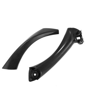 A ABSOPRO Door Panel Handle Left for BMW 3 Series 318 320 325 330 335 E90 E91 Carbon Fiber Pattern (Set of 2)